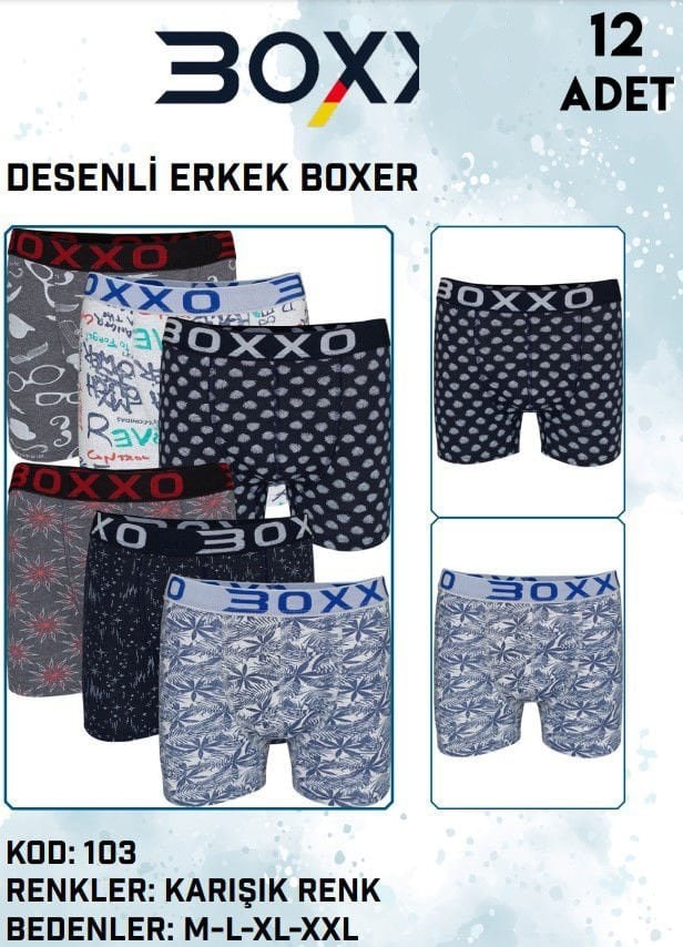 Boxxo 103 Desenli Erkek Boxer