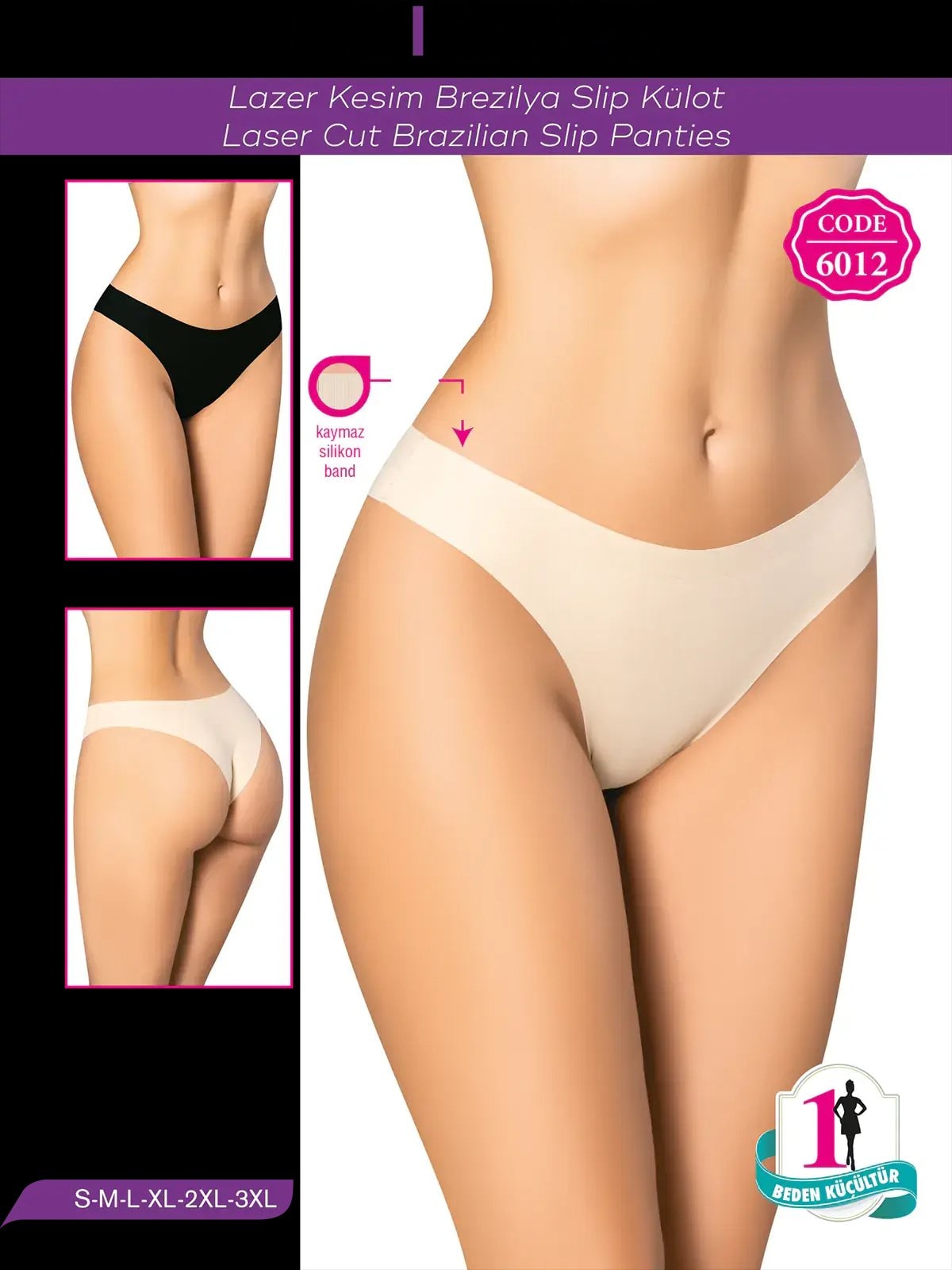 MF MISS FLEX 6012 Lazer Kesim Brazilian Slip Külot