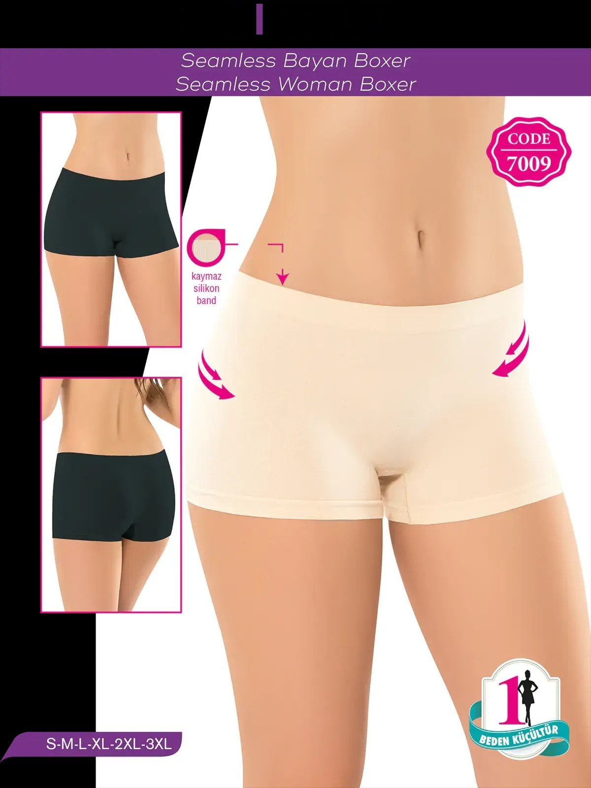 MF MISS FLEX 7009 Dikişsiz Seamless Boxer