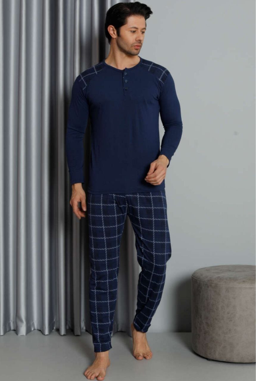 Glisa 6805 Süprem Erkek Uzun Kol Pijama Takım