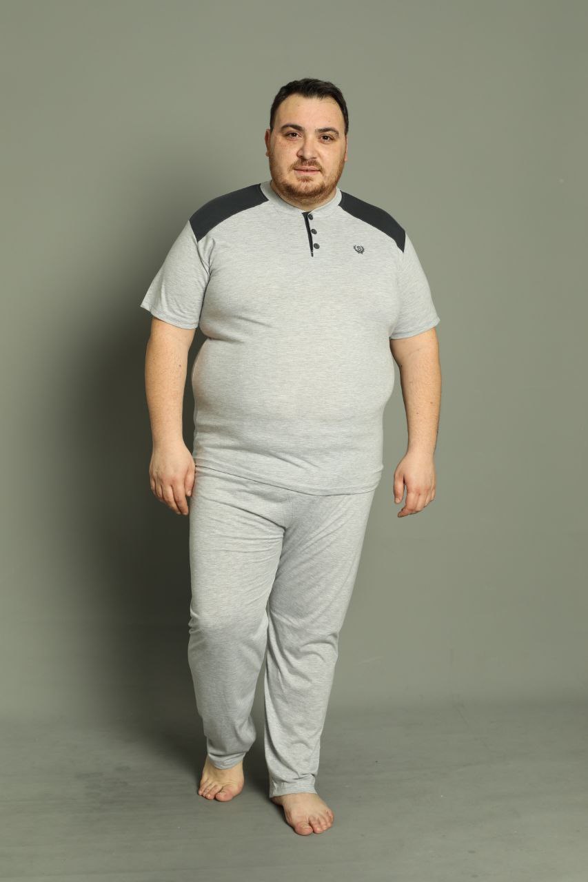 Işılay 19497 Süprem Battal Kısa Kol Erkek Pijama Takım