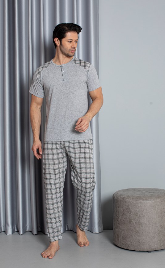 Glisa 9055 Süprem Kısa Kol Erkek Pijama Takım