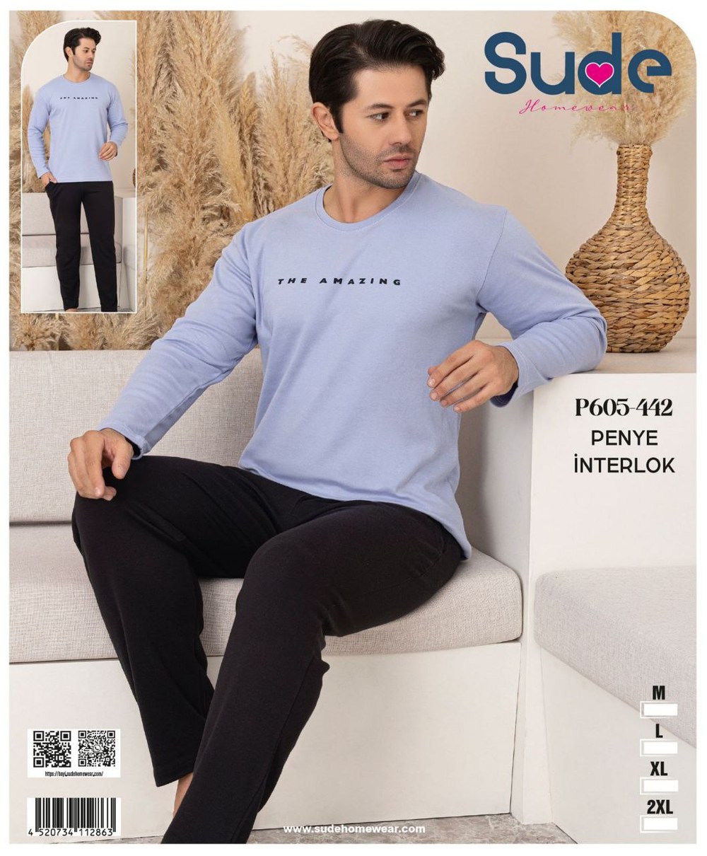 Sude Erkek İnterlok Pijama Takım + Kod