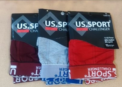 Us.Sport Likralı Erkek Penye Boxer