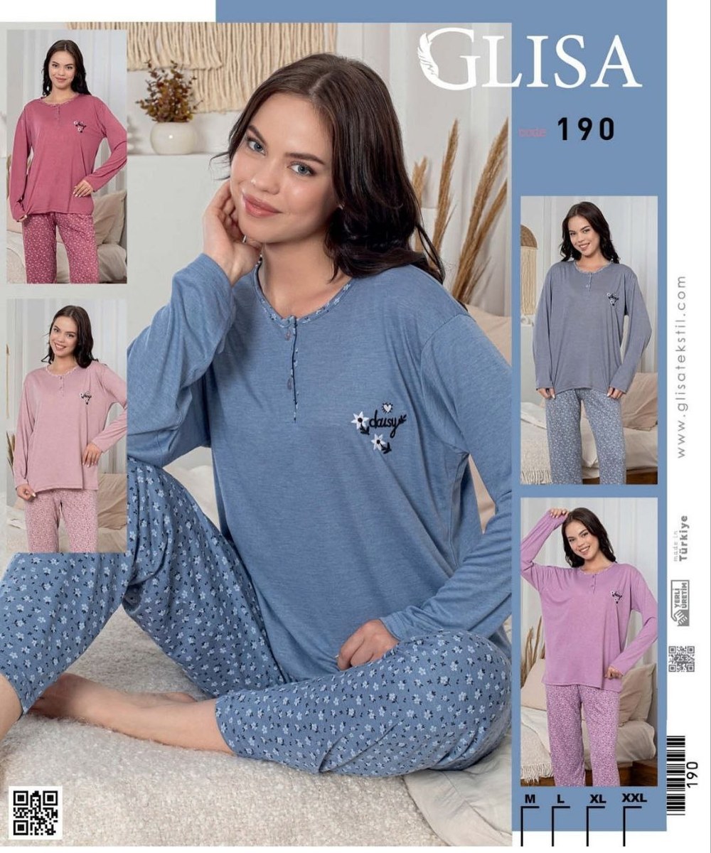 Glisa 190-179 Viskon Bayan Pijama Takımı Kod