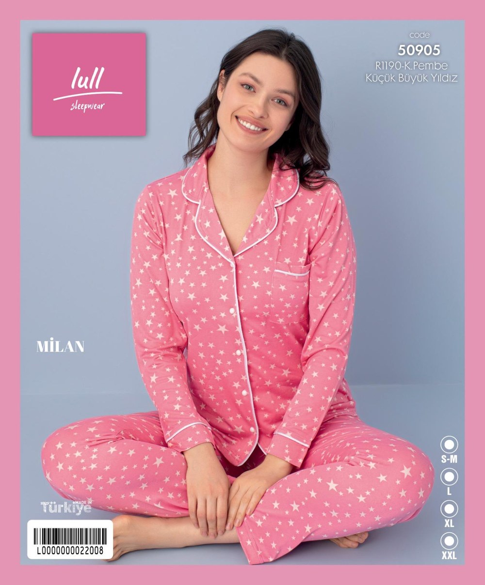 Lull Milan Dügmeli Uzun Kol Pijama Takım Kod