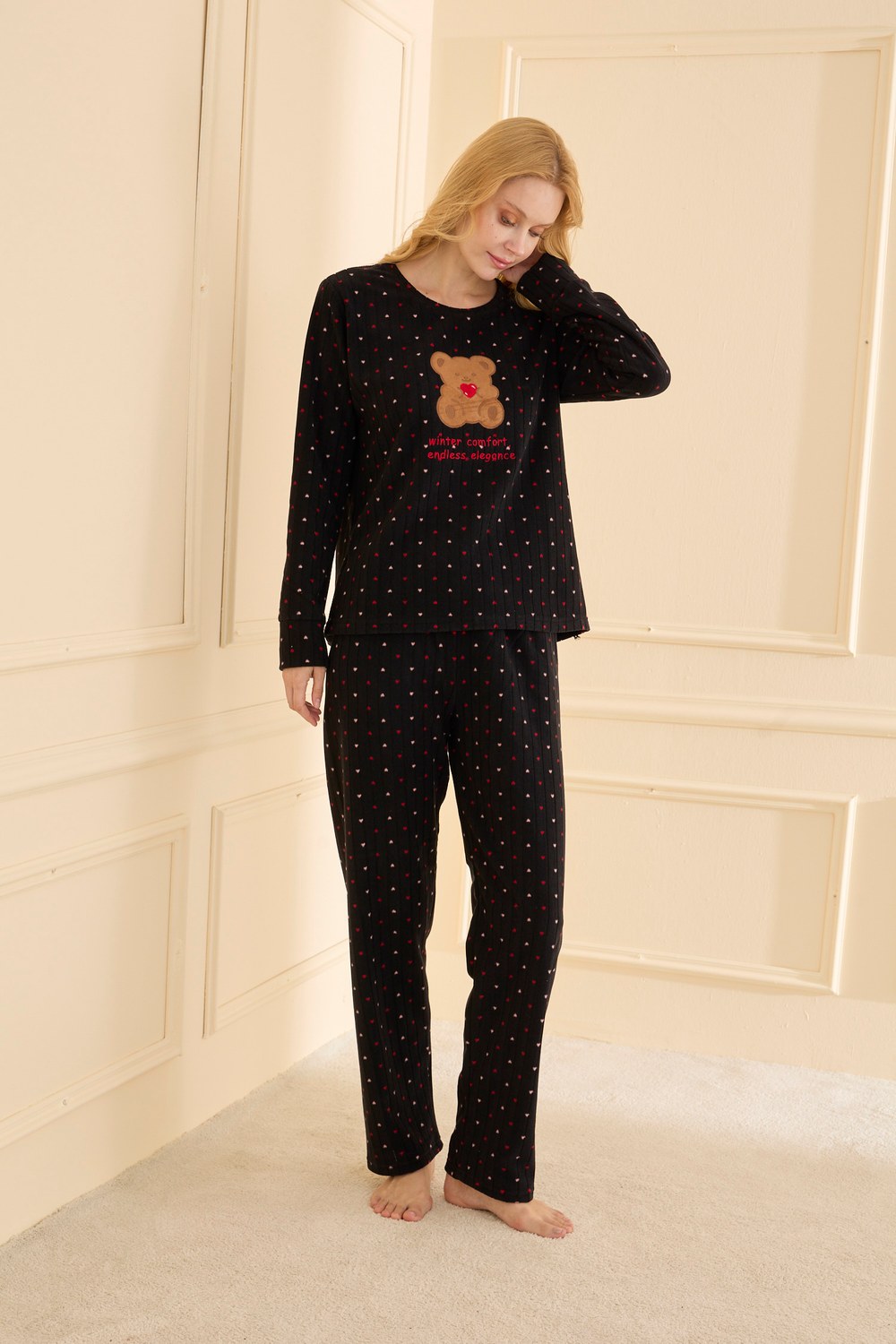 Arcan Fitilli Polar Pijama Takımı 16263 + Kod