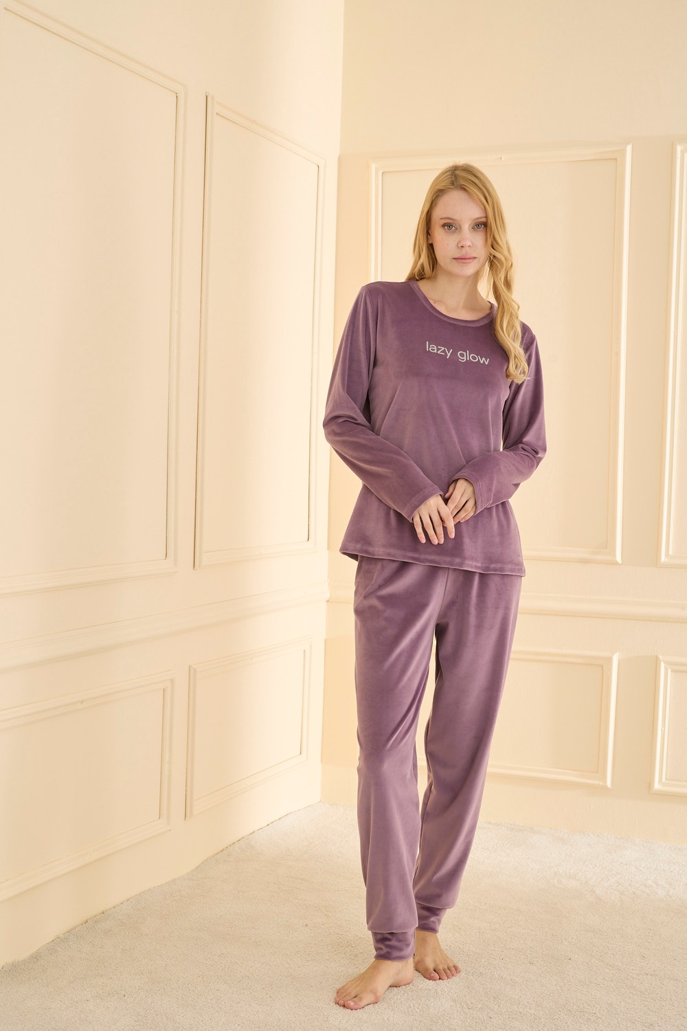 Mihra Fıransız Kadife Pijama Takımı 13165 +
