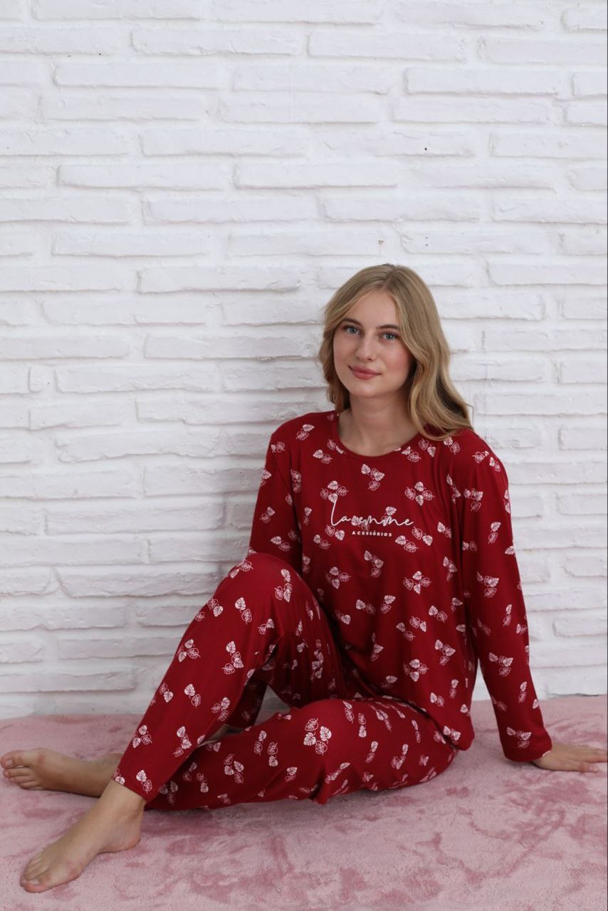Pijamoni 7600 Milan Uzun Kol Bayan Pijama Takımı + Kod