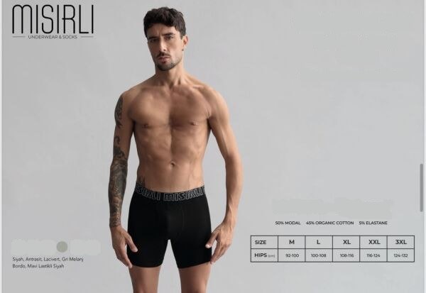 Mısırlı 3502 Erkek Modal Spartacus Long Boxer