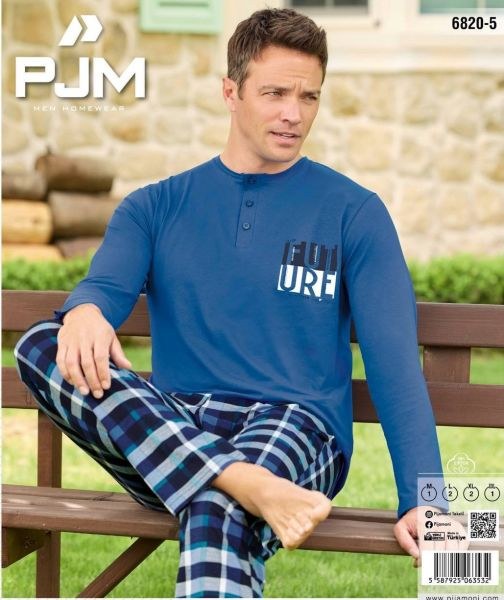 Pjm 6820-5 Erkek Penye Pijama Takım