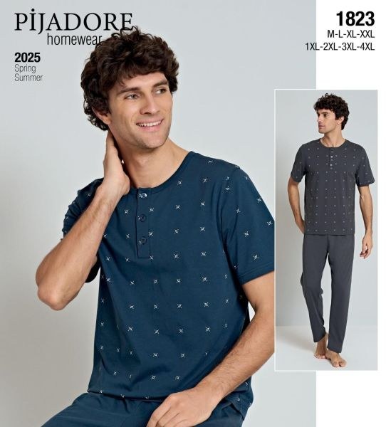 Pijadore 1823 Erkek K.Kol Pijama Takım
