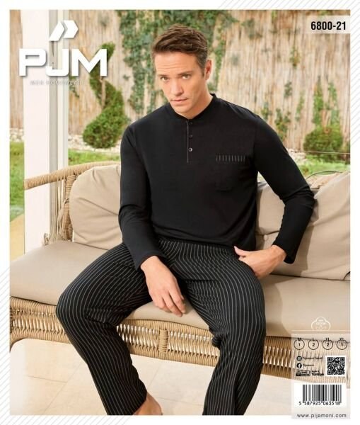 Pjm 6800-21 Erkek Penye Cepli Pijama Takım