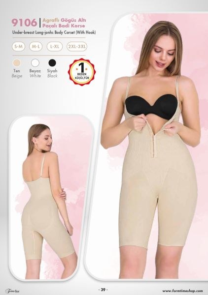 Form Time 9106-B Agraflı Göğüs Altıbody Korse