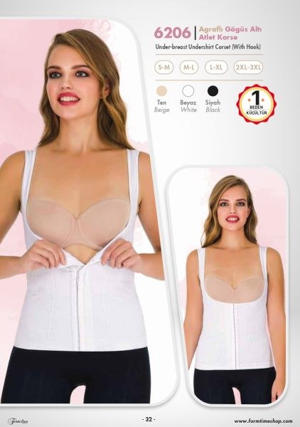 Form Time 6206-B Agraflı Göğüs Altıatlet Korse