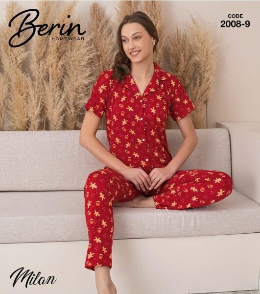 Berin 2008-9 Milan Gömlek K.Kol Pijama Takım