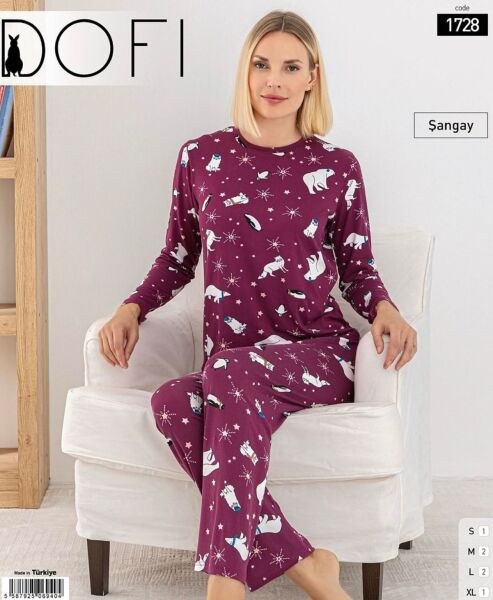 Dofi 1728 Bayan Şangay Pijama Takımı