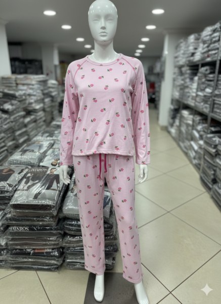 Lana 113-10 Bayan Waffle Pijama Takım