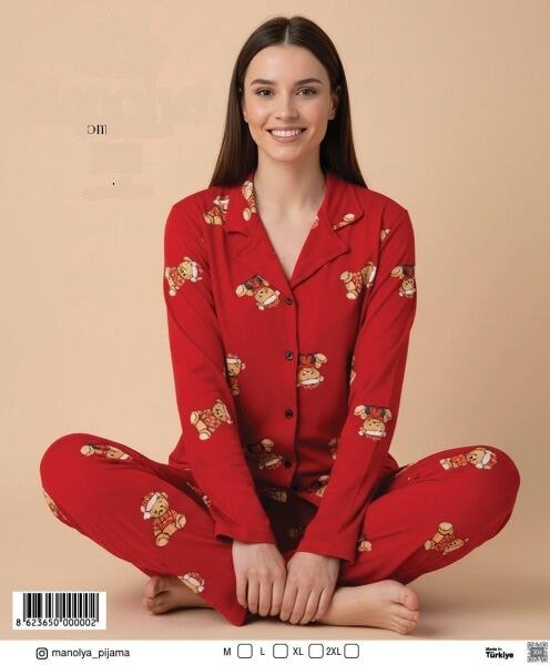 Manolya 1350 Milan Kır.Ayıcık Pijama Takım