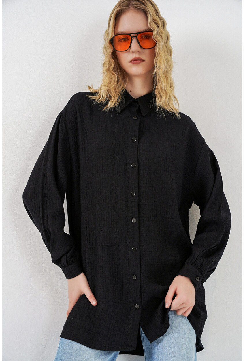 Kadın Dokulu Oversize Tunik 5989