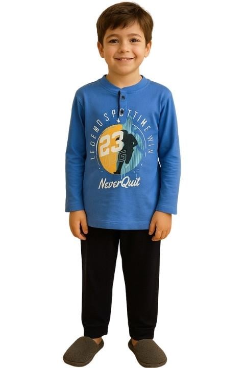 Tarık 3916 Erkek Çocuk U Kol Süprem Pijama Takımı