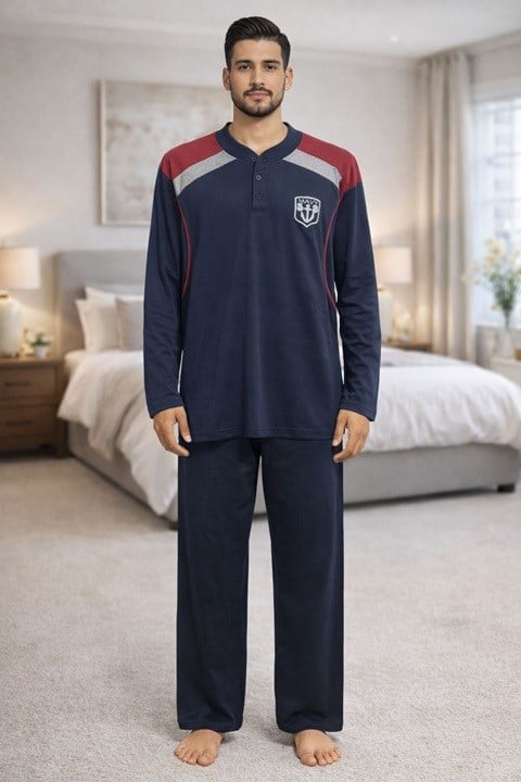 Erkek Uzun Kol Süprem Pijama Takım- 2055 Hfz