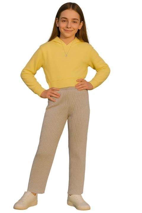 Çocuk Fitilli Pantolon - Gri
