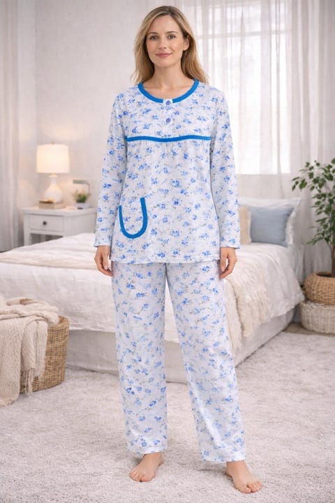 Anne İki Düğmeli Pijama Takımı