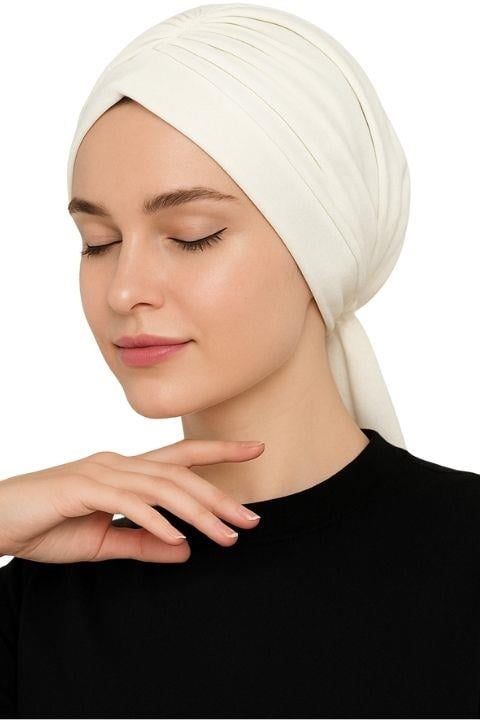 Belinda Pileli Dış Bone - Ekru