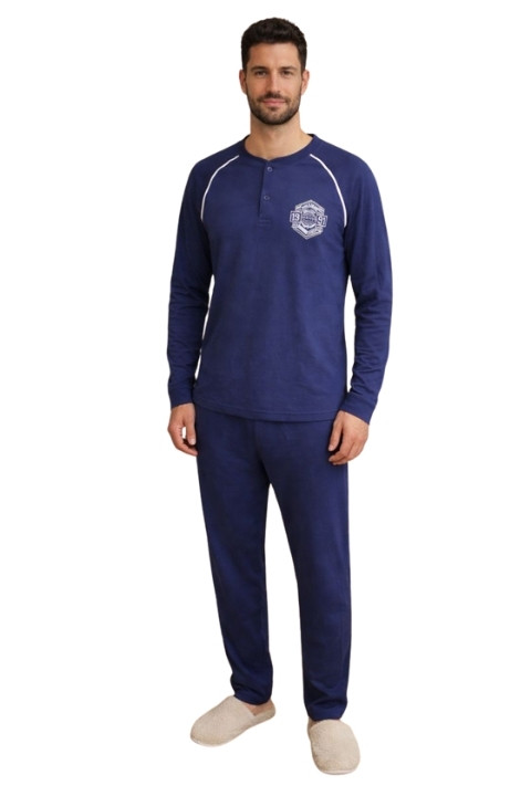 Erkek Uzun Kol İki İplik Şardonlu Pijama Takım 915 Hfz